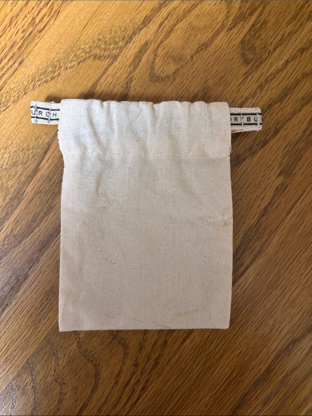 Tory Burch Cream Cotton accessory Drawstring Pouch